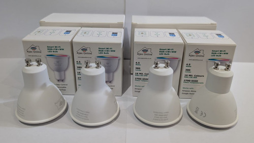 Smart wifi gu10 rgb cw - 4x,