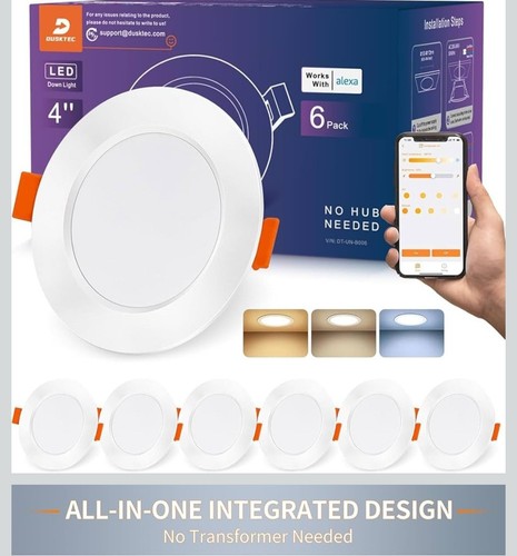 Dusktec smart downlights 10w - 6,